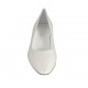 Woman's pointy ballerina shoe in ivory pearled leather heel 2 - Available sizes:  42, 43, 44, 45