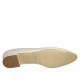 Woman's pointy ballerina shoe in ivory pearled leather heel 2 - Available sizes:  42, 43, 44, 45