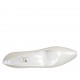 Bailarina a punta para mujer en piel marfil perlado tacon 2 - Tallas disponibles:  42, 43, 44, 45