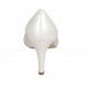 Woman's pump in ivory pearled leather heel 7 - Available sizes:  31, 32, 33, 42, 43, 44, 45, 46
