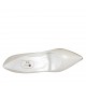 Woman's pump in ivory pearled leather heel 7 - Available sizes:  31, 32, 33, 42, 43, 44, 45, 46