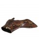 Bottines à bout pointu pour femmes avec fermeture éclair en cuir imprimé marron talon 6 - Pointures disponibles:  31, 32, 33, 34, 42, 43, 44, 46, 47