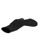 Woman's ankle boot in black-colored elastic fabric heel 7