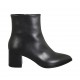 Botines puntiagudos para mujer con cremallera en piel negra tacon 5 - Tallas disponibles:  31, 32, 33, 34, 42, 44, 45, 46, 47