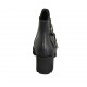 Woman's boot with zippers in black leather heel 5 - Available sizes:  33, 34, 42, 43, 44, 45, 46, 47