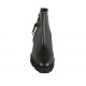 Woman's boot with zippers in black leather heel 5 - Available sizes:  33, 34, 42, 43, 44, 45, 46, 47