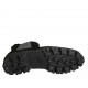 Botines para mujer con elasticos plateados en gamuza negra tacon 3 - Tallas disponibles:  33, 34, 42, 43, 44, 45, 46, 47