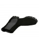 Botines para mujer con elasticos plateados en gamuza negra tacon 3 - Tallas disponibles:  33, 34, 42, 43, 44, 45, 46, 47