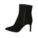 Stivaletto a punta con cerniera da donna in camoscio nero tacco 8 - Misure disponibili: 31, 32, 33, 34, 42, 43, 44, 46, 47