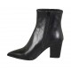 Stivaletto a punta da donna con cerniera e borchie in pelle nera tacco 7 - Misure disponibili: 32, 33, 34, 42, 43, 45, 46, 47