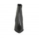Woman's pointy ankle boot with zipper and studs in black leather heel 7 - Available sizes:  32, 33, 34, 42, 43, 45, 46, 47
