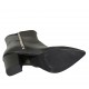 Stivaletto a punta da donna con cerniera e borchie in pelle nera tacco 7 - Misure disponibili: 32, 33, 34, 42, 43, 45, 46, 47