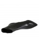Stivaletto a punta da donna con cerniera e borchie in pelle nera tacco 7 - Misure disponibili: 32, 33, 34, 42, 43, 45, 46, 47