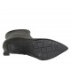 Spitze Damenstiefelette aus schwarzem Leder mit ausgestelltem Absatz 7 - Verfügbare Größen:  31, 32, 33, 34, 42, 43, 44, 45, 46, 47