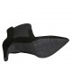 Botines a punta para mujer con elastico en gamuza negra tacon 8 - Tallas disponibles:  31, 32, 33, 34, 43, 44, 45, 46