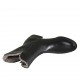 Woman's padded ankle boot in black leather with zipper heel 3 - Available sizes:  34, 42, 43, 45, 46, 47