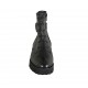 Bottines pour femmes avec boucle, fermeture éclair et lacets cousus en cuir noir talon 3 - Pointures disponibles:  33, 34, 42, 43, 44, 46, 47