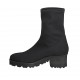 Bottines para mujer en tejido elastico negro tacon 5 - Tallas disponibles:  33, 34, 42, 43, 44, 45, 46, 47