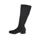 Damenstiefel aus schwarzem elastischem Stoff Absatz 3 - Verfügbare Größen:  33, 34, 43, 44, 45
