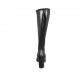 Woman's boot in black leather with zipper heel 8