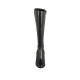Woman's boot in black leather with zipper heel 8