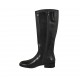 Damenstiefel aus schwarzfarbigem Leder mit innerem Rei?verschluss Absatz 3 - Verfügbare Größen:  33, 42, 43, 44, 45
