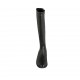 Woman's boot in black-colored leather with zipper heel 3