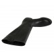 Woman's boot in black-colored leather with zipper heel 3 - Available sizes:  33, 42, 43, 44, 45