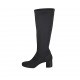 Damenstiefel aus schwarzem elastischem Stoff Absatz 5 - Verfügbare Größen:  31, 32, 33, 42, 43, 44, 45, 46, 47