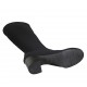 Woman's boot in black elastic fabric heel 5
