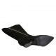 Woman's pointy boot with zipper in black suede heel 7