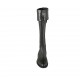 Woman's boot with turnover and zipper in black leather heel 3 - Available sizes:  32, 34, 42, 43, 44, 45
