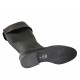Woman's boot with turnover and zipper in black leather heel 3 - Available sizes:  32, 34, 42, 43, 44, 45