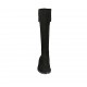 Bottes pour femmes avec revers et fermeture eclair en daim noir talon 3  - Pointures disponibles:  33, 34, 42, 43, 44, 45