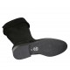 Woman's boot with turnover and zipper in black suede heel 3 - Available sizes:  33, 34, 42, 43, 44, 45