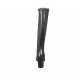Woman's pointy boot with zipper in black leather heel 8 - Available sizes:  34, 42, 43