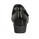 Chaussure pour femmes avec velcro et semelle interieur amovible en daim, daim imprimé et cuir verni noir talon compensé 3 - Pointures disponibles:  31, 32, 33, 42, 43, 44, 45