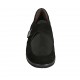 Damenschuh mit Klettverschluss und herausnehmbarer Innnensohle aus schwarzem und bedrucktem Wild- und Lackleder Keilabsatz 3 - Verfügbare Größen:  31, 32, 33, 42, 43, 44, 45