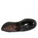 Mocasino para mujer en charol y gamuza imprimida negra con elasticos y plantilla extraible cuña 4 - Tallas disponibles:  31, 33, 34, 42, 43, 44, 45