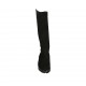 Stivale da donna con cerniera, borchie e plantare estraibile in camoscio nero zeppa 4 - Misure disponibili: 31, 32, 33, 42, 43, 44, 45
