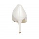 Woman's pump in pearled ivory leather heel 8 - Available sizes:  31, 32, 33, 34, 42, 43, 44, 45, 46