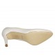 Woman's pump in pearled ivory leather heel 8 - Available sizes:  31, 32, 33, 34, 42, 43, 44, 45, 46