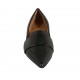 Mocasin à bout pointu pour femmes en cuir et cuir verni noir talon 2 - Pointures disponibles:  33, 34, 42, 43, 45, 46