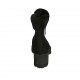 Stivaletto da donna con cerniere in camoscio nero tacco 5 - Misure disponibili: 31, 32, 33, 34, 42, 43, 44, 45, 46, 47