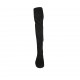 Woman's boot with back strap in black elastic suede heel 3 - Available sizes:  33, 34, 42, 43, 44