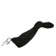 Woman's boot with back strap in black elastic suede heel 3 - Available sizes:  33, 34, 42, 43, 44