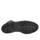 Stivaletto da donna con cerniera, borchie, bottone a pressione e fibbia in pelle e pelle stampata nera tacco 3 - Misure disponibili: 33, 34, 42, 43, 44, 45