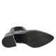 Bottines à bout pointu pour femmes avec elastiques en cuir imprimé noir et gris talon 5 - Pointures disponibles:  34, 42, 43, 44, 45