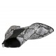 Stivaletto a punta da donna con elastici in pelle stampata nera e grigia tacco 5 - Misure disponibili: 34, 42, 43, 44, 45