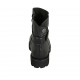 Bottines pour femmes en cuir noir avec fermeture éclair, boucle et bouton-pression talon 3 - Pointures disponibles:  33, 34, 42, 43, 45